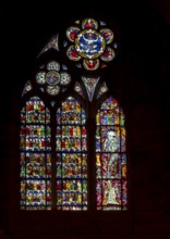 Strasbourg Cathedral, Cathédrale Notre-Dame de Strasbourg, south aisle, 1st window from the west,