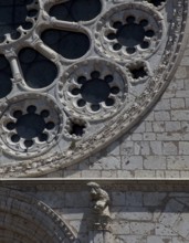 1195-1260 Main construction period, rose window on the west façade, St., Sankt, Saint