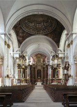 Interior view of the parish church. View of the choir. Construction period 1686 - 1718, St., Sankt,