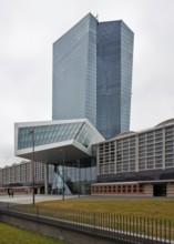 Frankfurt M European Central Bank 2010-14 architecture Coop Himmelb (l) au view from NW 185 m high