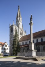 Constance, Minster, view from south-east with Marian column