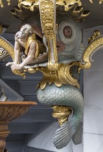 Pulpit with depiction of Jonah and the whale from 1750