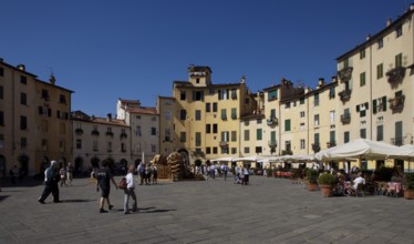 Medieval houses in a Roman amphitheatre