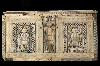 Werden reliquary, supporting altar, 13th century, reliefs made from walrus tusk