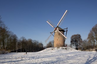 Tower windmill between Krefeld and Meerbusch. The grain mill is around 700 years old, making it one