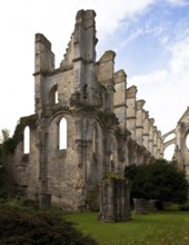 Cistercian church consecrated in 1227, view from the crossing to the south-west, in front remains