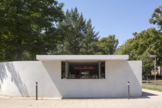 Dessau, Bauhaus master houses, drinking hall by Ludwig Mies van der Rohe, modern reinterpretation