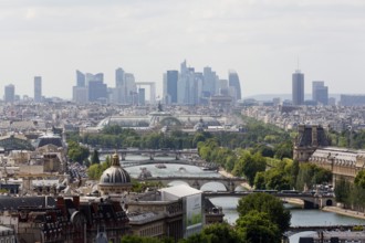 Paris, view from the tower of Notre-Dame Cathedral over the Seine to the east