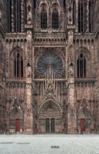 Strasbourg Cathedral, Cathédrale Notre-Dame de Strasbourg, west façade, portals and rose window