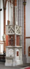 Tower-like reliquary, St., Saint, Saint