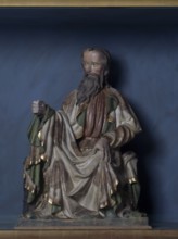 Nuremberg, Protestant parish church of St Jokob. Clay sculpture of an apostle around 1400, St.,