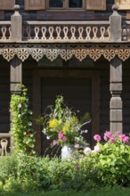 Half-timbered house with front log facade, built 1825-1827 based on a drawing by Carlo Rossi,