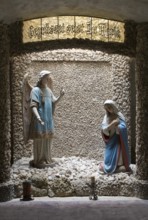 Mariengarten, Haus Nazareth, grotto with sculpture group of the Annunciation, St., Sankt, Saint