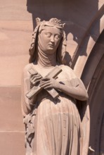 Basel, Cathedral (Basel Minster), west façade, Empress Kunigunde, c. 1280/1285