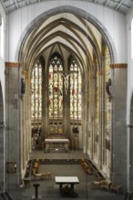 View from the west gallery to the east into the Gothic choir, St., Sankt, Saint