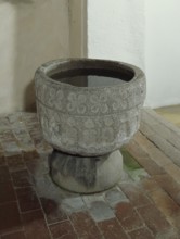 Baptismal font from the 13th century, St., Sankt, Saint