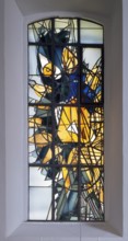 Wildflecken. Maria Ehrenberg. Newly remodelled pilgrimage church from 1999. stained glass window