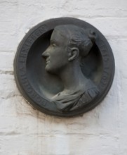 Place of work of the first female doctor DOROTHEA ERXLEBEN, 1715-1762, portrait medallion