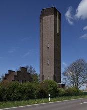 Zörbig near Halle (S) Water tower Clinker-clad steel construction on hexagonal ground plan by