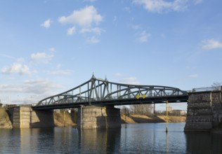 Krefeld-Ürdingen, swing bridge in the Rhine harbour, built in 1905, architect August Suhlry