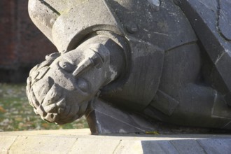 Fallen Warrior by Ewald Mataré, Detail, St., Saint, Saint