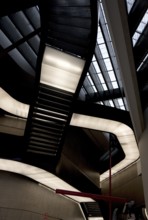 Museo nazionale delle arti del XXI secolo, completed in 2010 by Zaha Hadid, staircases in the