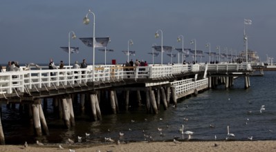 Completed in 1928, length 511m, view from the beach