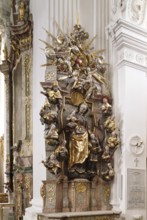 Right altar on the choir arch, St Anne, 1688, St, Saint, Saint