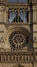 West façade, rose window, tower connecting bridge and section of the royal gallery, St., St., Saint