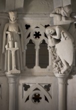 Constance, Minster, Holy Sepulchre in the Mauritius Rotunda, interior: pharmacist mixing ointments