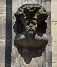 Console bust with bearded face in the Parler succession on a buttress, St., Sankt, Saint