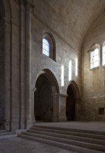 Cistercian monastery founded in 1144, church built 1175-1220, southern transept arm with side