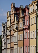 Arbour houses on the north-east side of the market square, view from the south-east, reconstruction