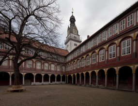 WolfenbŸttel ducal castle 78956 Eastern corner of the courtyard with wooden arcades and castle