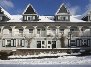 Essen, Margaretenhöhe housing estate in the snow