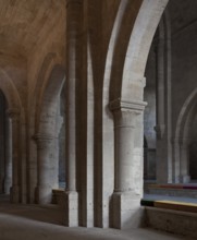 Cistercian monastery founded in 1144, church built 1175-1220, view from the north aisle to the