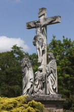 Crucifixion group by Caspar Weiß on the west side, St., Sankt, Saint