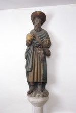 Nuremberg, Protestant parish church of St James. Figure of St James the Apostle from the 15th