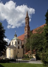 Partial view from the south-east, Mater Dolorosa Chapel on the right, built in 1725-27 by Christoph