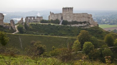 Fortress built by Richard the Lionheart 1196-98, dismantled since 1450, view from the east