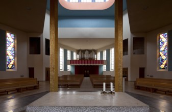 Wilhelm Ulrich 1929-1930, view of the organ, furnishings added later, St., Sankt, Saint