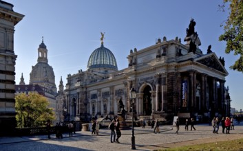 View of the domes from the north-east - the glass one popularly known as ZITRONENPRESSE, St.,