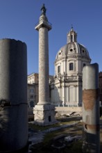 View from the south, in front the ruins of the Basilica Ulpia, St., Sankt, Saint