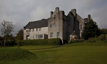 Built in 1903 by Charles Rennie Mackintosh for Walter Blackie, view from south-east