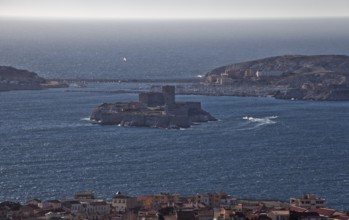 Marseille, view from the Basilique Notre-Dame-de-la-Garde to the Frioul Islands