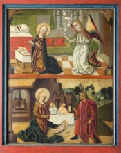 Altar from the Crane Convent around 1470/1480, Annunciation and Adoration, St., Saint, Saint