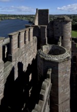 1542 Birthplace of Mary Stuart, north wing, upper part with view to the east into the landscape