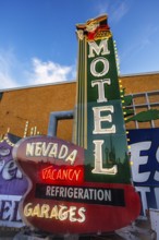 Nevada Motel, old neon sign, Boneyard, Neon Museum, Las Vegas, Nevada, USA, North America