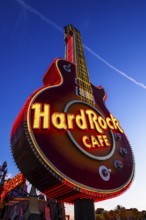 The Hard Rock Cafe neon guitar was modelled on Pete Townsend's Gibson Les Paul guitar from The Who,