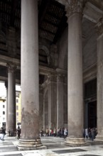 Columned porch inside facing east, St., Sankt, Saint